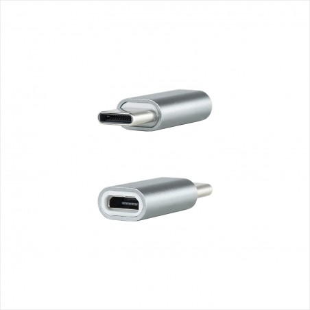 Nanocable Adaptador USB-C Macho a Micro USB Hembra - Aluminio