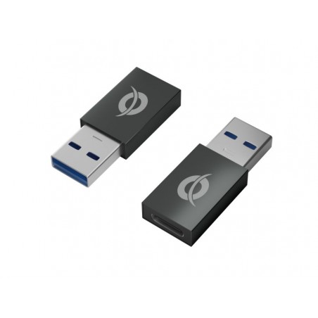Conceptronic Pack de 2 Adaptadores USB - USB-A Macho a USB-C Hembra