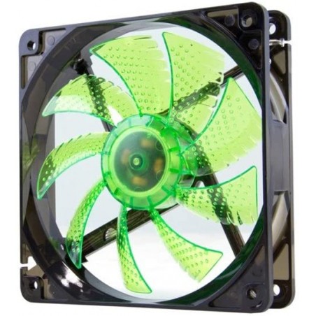 Nox CoolFan Ventilador LED Verde 120mm - Conector 3 y 4 Pines - Silencioso