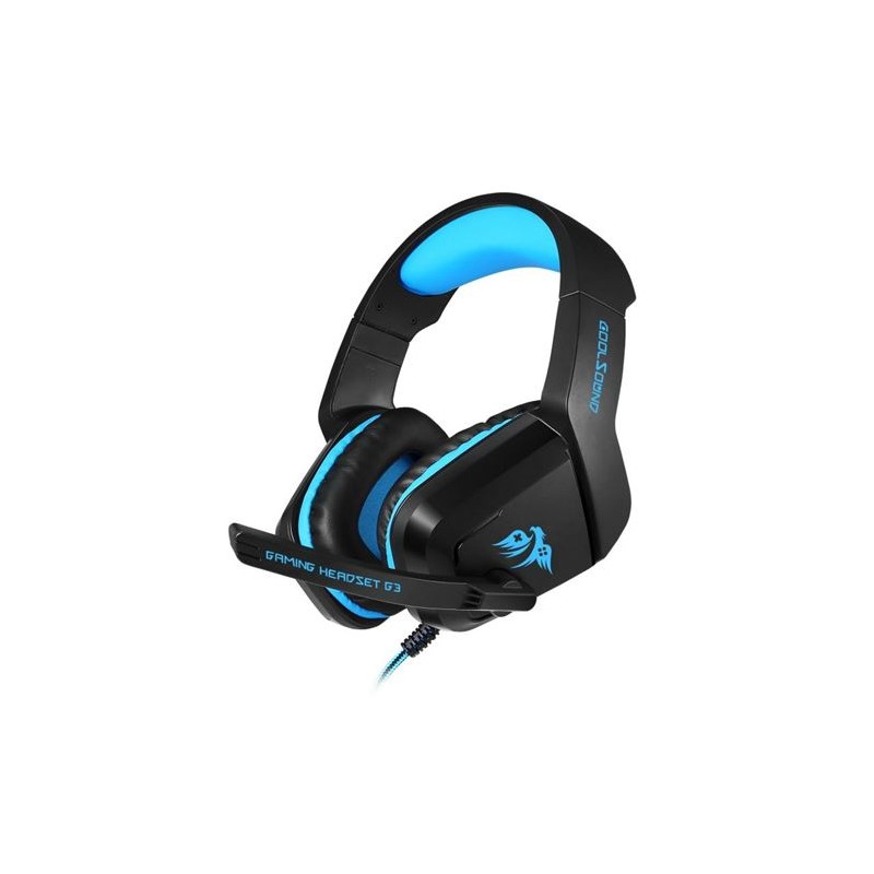Coolsound G3 Auriculares Gaming con Microfono - Diadema Ajustable - Almohadillas Acolchadas - Cable de 2.10m