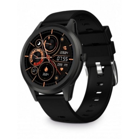 Ksix Globe Reloj Smartwatch Pantalla 1.28" - Bluetooth 5.0 BLE - Autonomia hasta 7 dias - Resistencia al Agua IP67 - Color Negro